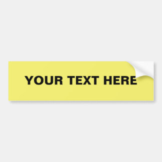 Easy Custom Bumper Sticker Template, Yellow FFFF66