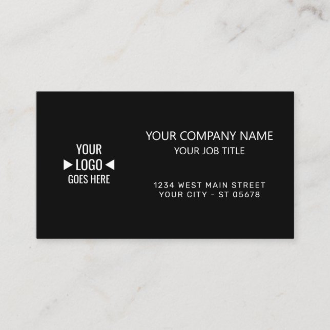 Easy Custom Corporate Business Card With Logo (Front)