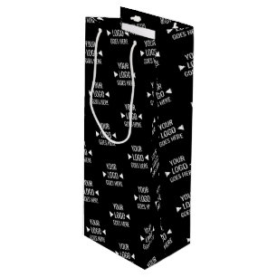 Easy Custom Corporate Business Logo Pattern Wine Gift Bag