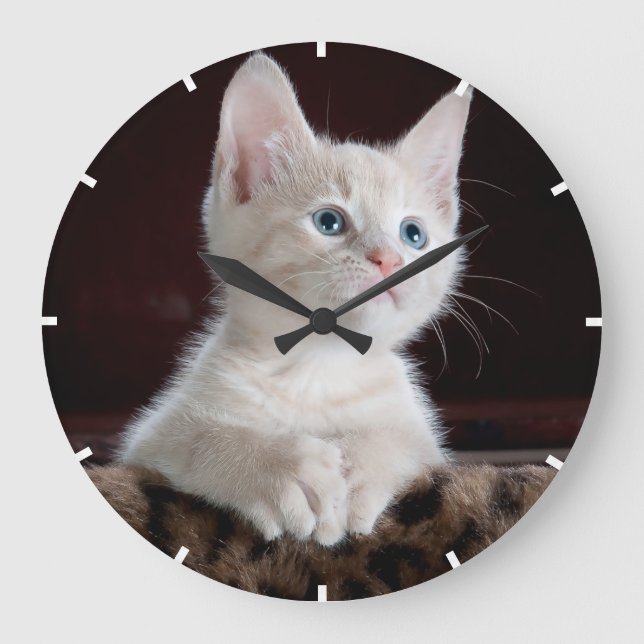 Easy Custom Pet Photo Acrylic Wall Clock (Front)