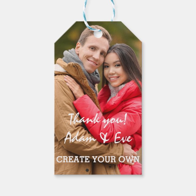 Easy Custom Photo Template Gift Tags (Front)