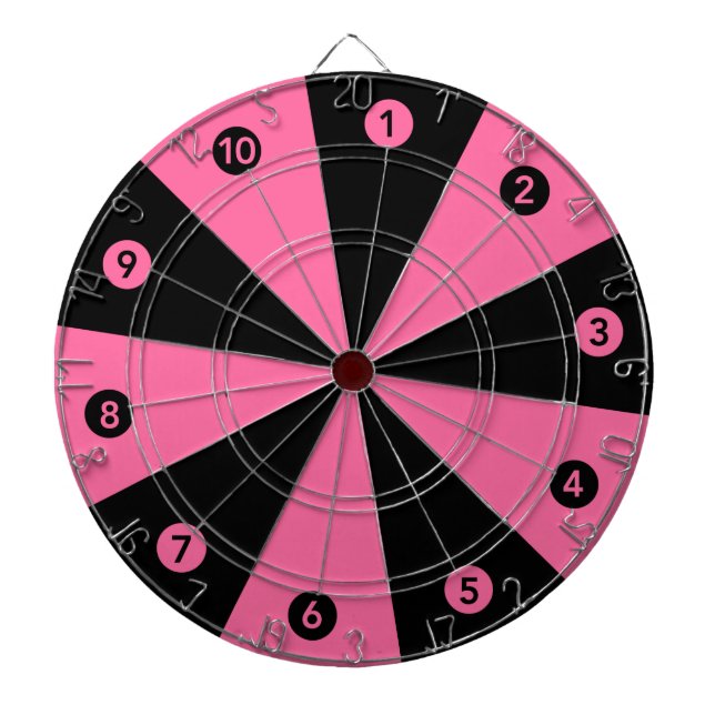 Easy dart board Just 1 thru 10 in pink and black (Front)