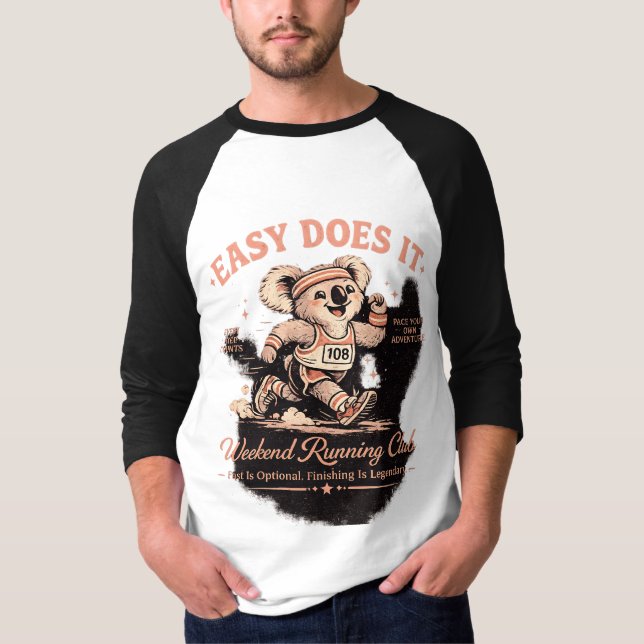 Easy Does It Weekend Running Club Retro Koala Tee (Front)