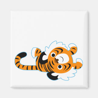 Easy-Going Cute Cartoon Tiger Magnet
