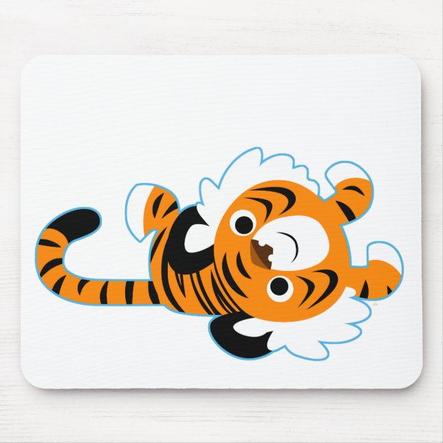 Easy-Going Cute Cartoon Tiger Mousepad (Front)