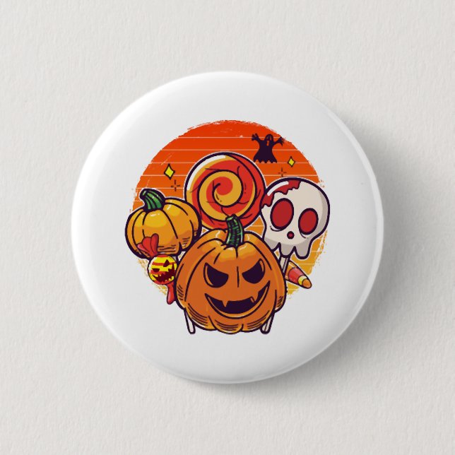 easy Halloween costume halloween mood   6 Cm Round Badge (Front)