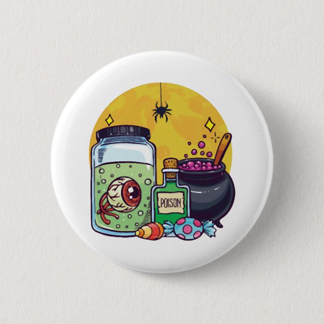 easy Halloween costume halloween mood  6 Cm Round Badge (Front)