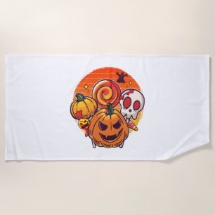 easy Halloween costume halloween mood   Beach Towel