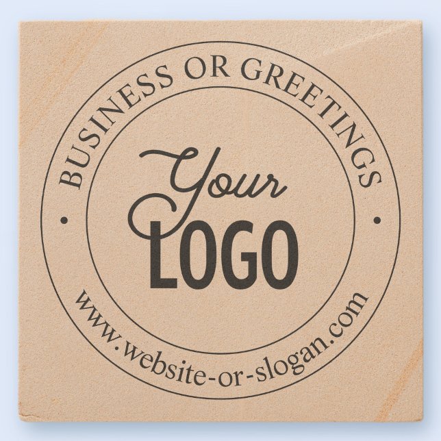 Easy Logo Replacement & Customisable Text | Almond Stone Coaster (Creator Uploaded)