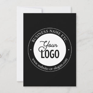 Easy Logo Replacement & Customisable Text   Black Card