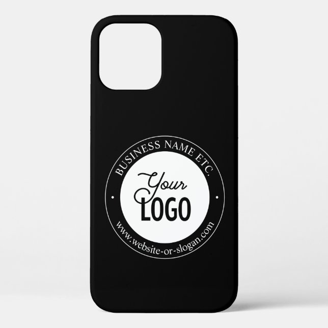 Easy Logo Replacement & Customisable Text | Black  Case-Mate iPhone Case (Back)