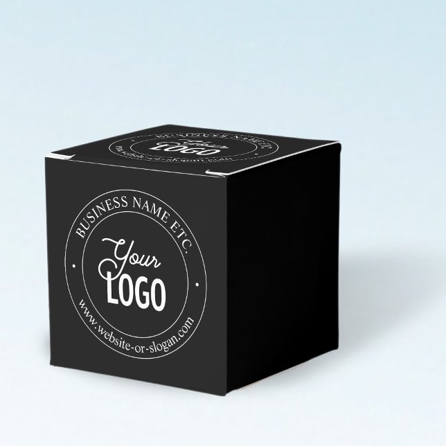 Easy Logo Replacement & Customisable Text | Black Favour Box (Creator Uploaded)