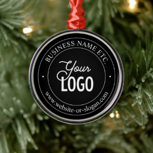 Easy Logo Replacement & Customisable Text   Black Metal Tree Decoration