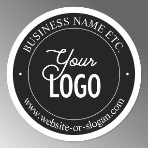 Easy Logo Replacement & Customisable Text Classic  Round Sticker
