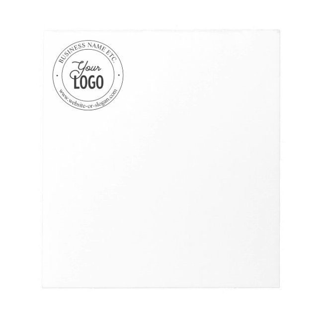 Easy Logo Replacement & Customisable Text Notepad (Front)