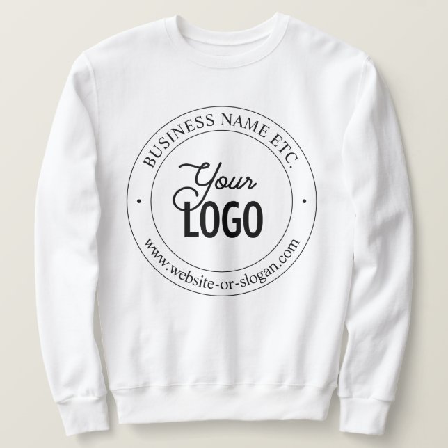 Easy Logo Replacement & Customisable Text Sweatshirt (Design Front)