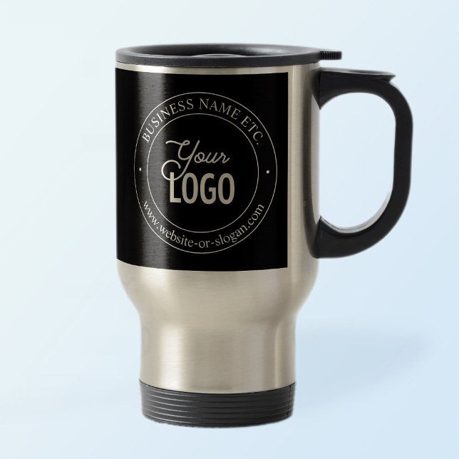 Easy Logo Replacement & Customisable Text Travel Mug (Creator Uploaded)
