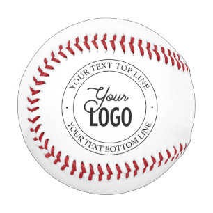 Easy Logo Replacement & Customisable Text White Baseball