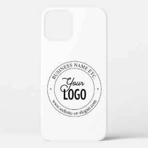 Easy Logo Replacement & Customisable Text   White iPhone 12 Pro Case
