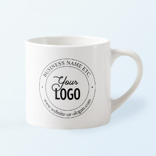 Easy Logo Replacement & Customisable Text   White  Espresso Cup