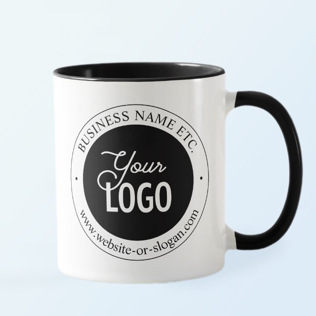 Easy Logo Replacement & Customisable Text | White  Mug (Creator Uploaded)