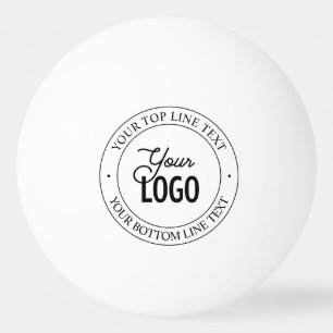 Easy Logo Replacement & Customisable Text   White Ping Pong Ball