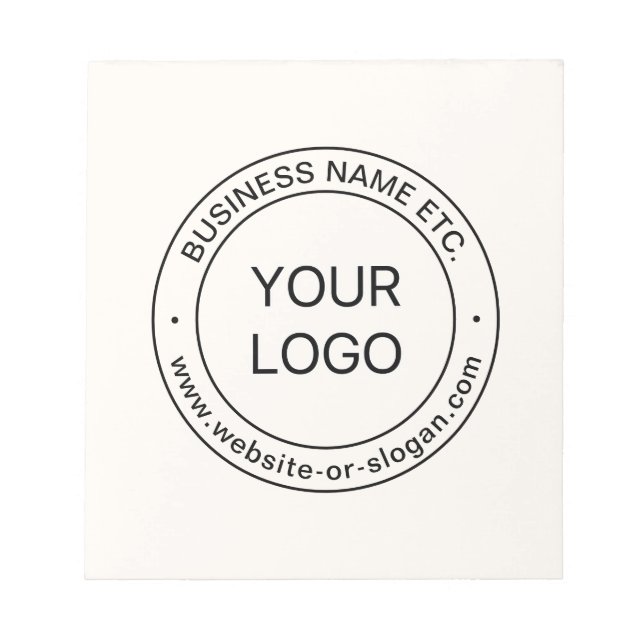 Easy Logo Replacement & Editable Text | Off White Notepad (Front)