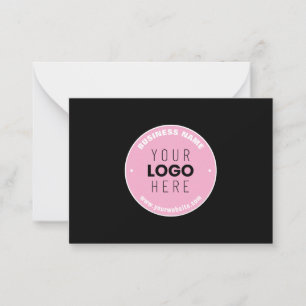 Easy Logo Replacement & Editable Text Pink/DIY Card