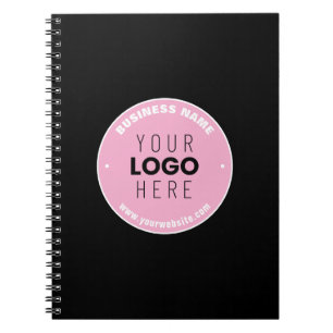 Easy Logo Replacement & Editable Text   Pink/DIY Notebook
