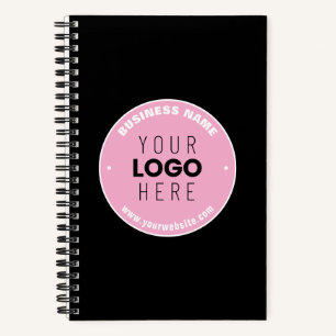 Easy Logo Replacement & Editable Text Pink/DIY Notebook