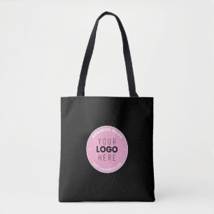 Easy Logo Replacement & Editable Text   Pink/DIY Tote Bag