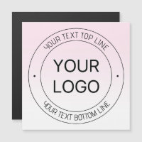 Easy Logo Replacement & Editable Text Pink Ombre