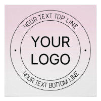 Easy Logo Replacement & Editable Text Pink Ombre