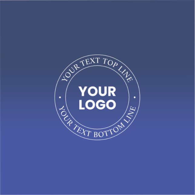 Easy Logo Replacement & Text | Dark Blue Gradient (Front)