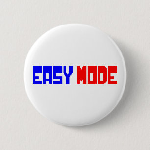 EASY MODE 6 CM ROUND BADGE