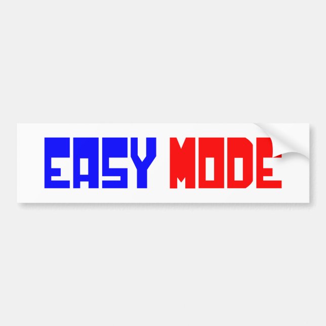 EASY MODE BUMPER STICKER (Front)