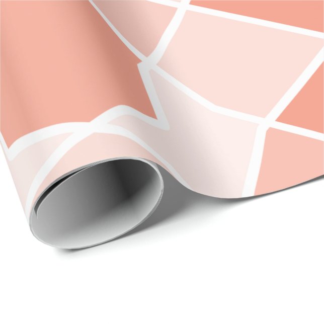 Easy Monochrome Geometric Contrast Random Shape Wrapping Paper (Roll Corner)