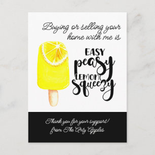 Easy Peasy Lemon Real Estate marketing Postcard