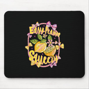 Easy Peasy Lemon Squeezy Coquette Bow Hello Summer Mouse Pad
