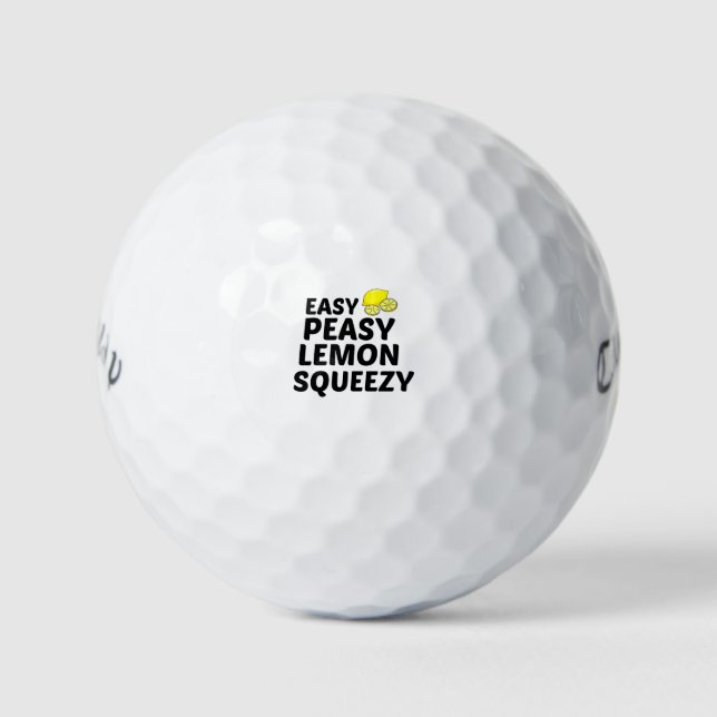 EASY PEASY LEMON SQUEEZY GOLF BALLS (Front)