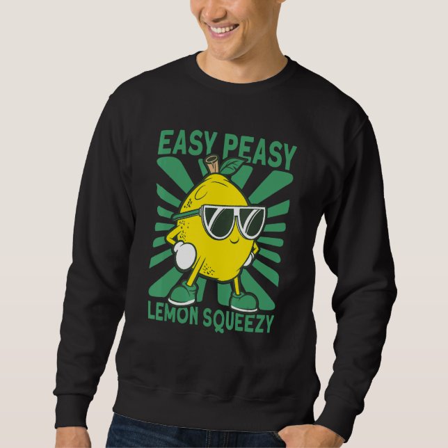 Easy Peasy Lemon Squeezy Lemonade Stand Crew Sweatshirt (Front)