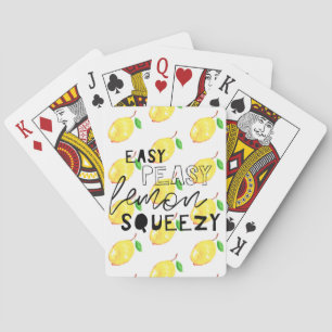 easy peasy lemon squeezy watercolor citrus fruit playing cards