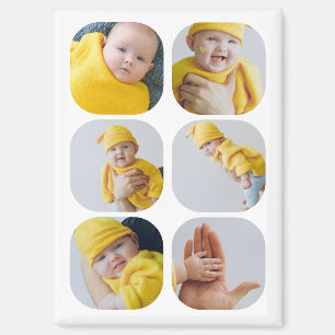 Easy Personalise Your Own Unique 6 Photo Magnet