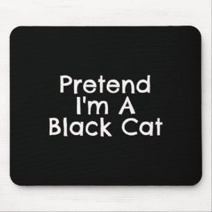Easy Pretend Black Cat Quick Halloween Costume Mouse Pad