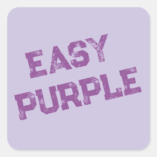 Easy Purple Graffiti Square Sticker (Front)