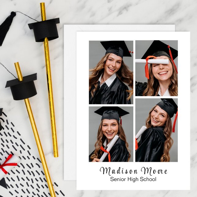 Easy QUICK PRINT 4 PHOTO Graduate Announcement (Creator Uploaded)