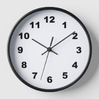Easy Read, High Contrast Wall Clock
