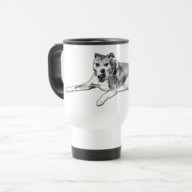 Easy Sip, Happy Ease Travel Mug (Front Left)