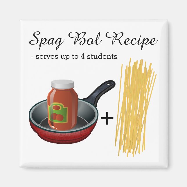 Easy Spag Bol Recipe Magnet (Front)