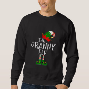 Easy The Granny Elf Costume Matching Family Group  Sweatshirt